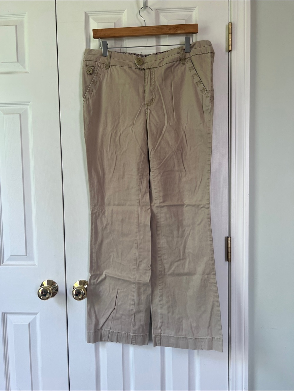 one 5 one Tan Boot-Cut Flare Pants